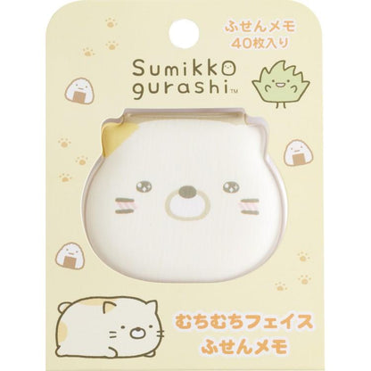 SAN-X | Sumikko Gurashi Neko Sticky Notes with Squishy Cover 50×60×10mm