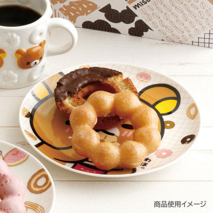 SAN-X | Rilakkuma Ceramic Plate 200×200×23mm (Mister Donut Standing)