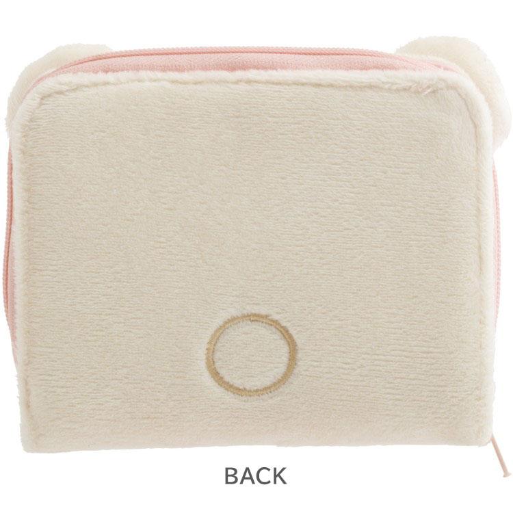SAN-X | Rilakkuma Mascot Plush Face Bifold Wallet 110×120×35mm (Korilakkuma)