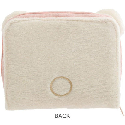 SAN-X | Rilakkuma Mascot Plush Face Bifold Wallet 110×120×35mm (Korilakkuma)