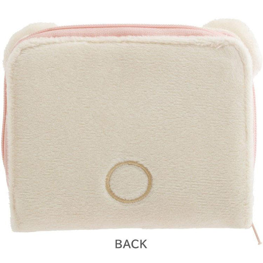 SAN-X | Rilakkuma Mascot Plush Face Bifold Wallet 110×120×35mm (Korilakkuma)