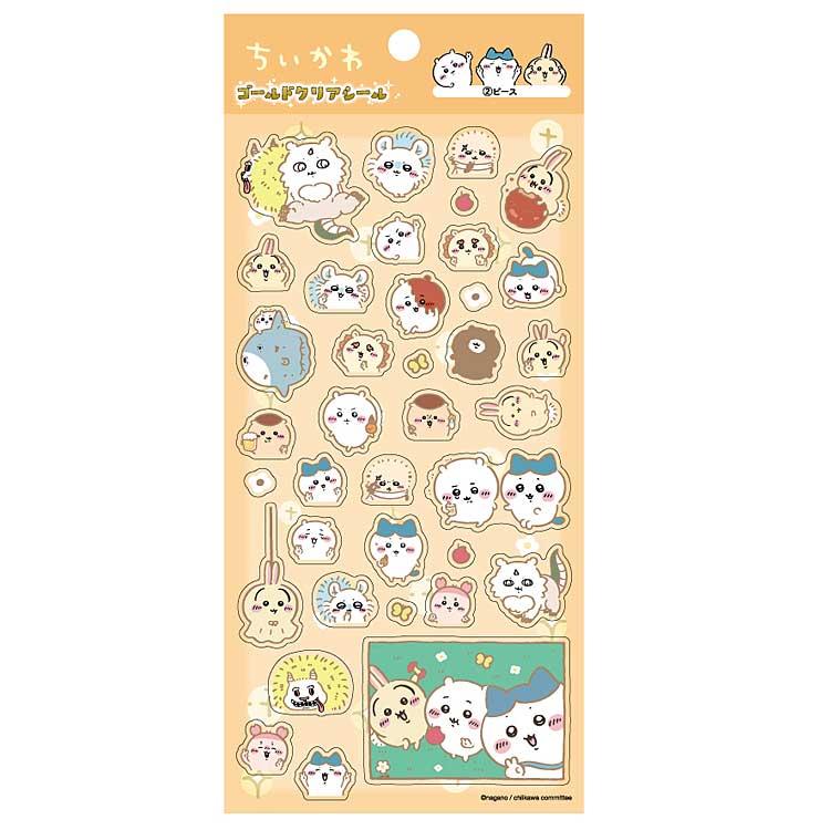 CHIIKAWA | Gold Clear Sticker 175×W90mm (Peace)