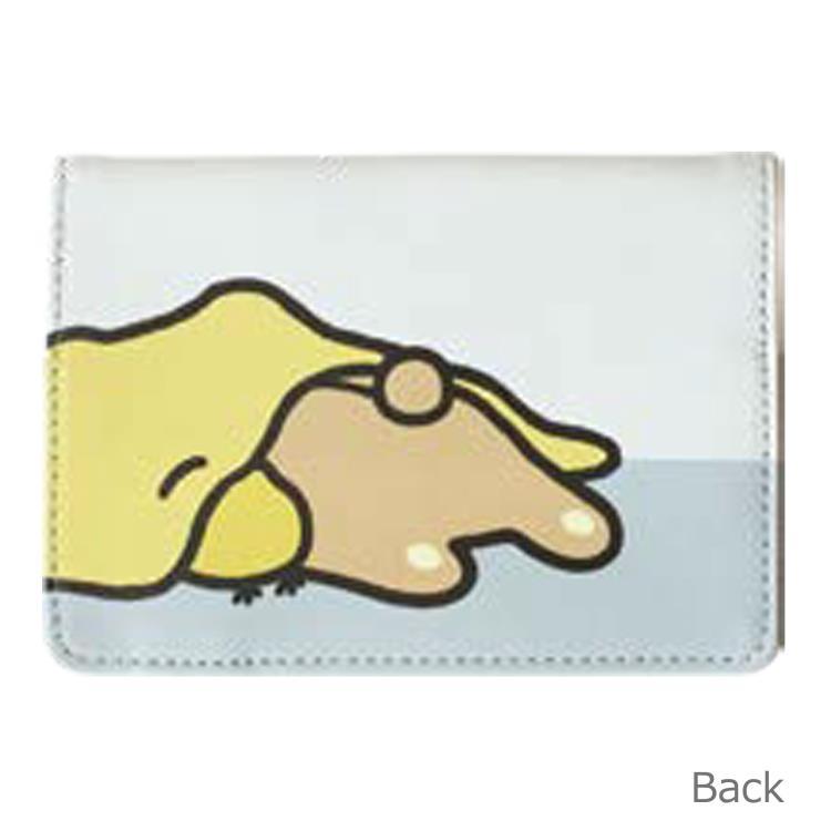 SAN-X | Kiiroitori & Rilakkuma Passport Cover Card Holder 100×141×10mm (Light Grey)