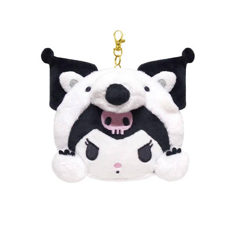 SANRIO | Kuromi Face Pass Case with Reel 104×128×40mm (Cheers Banzai Series)