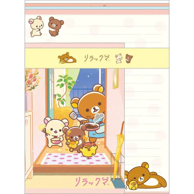SAN-X | Rilakkuma Cooking Letter Writing Set & Evelope 190×142mm (Stay with Me)