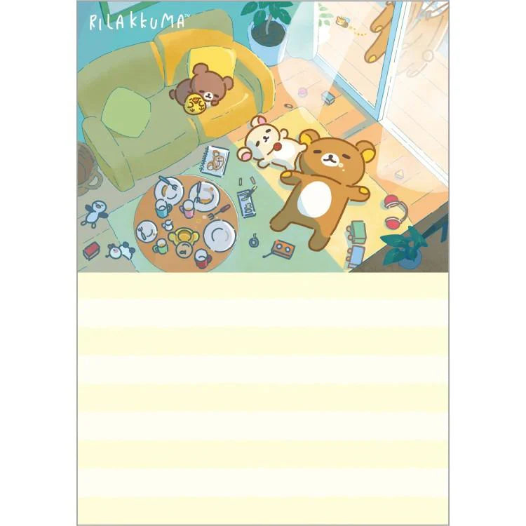 SAN-X | Rilakkuma A6 Memo Pad - PVC cover 4 designs 80 sheets total (Stay With Me)