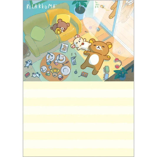 SAN-X | Rilakkuma A6 Memo Pad - PVC cover 4 designs 80 sheets total (Stay With Me)