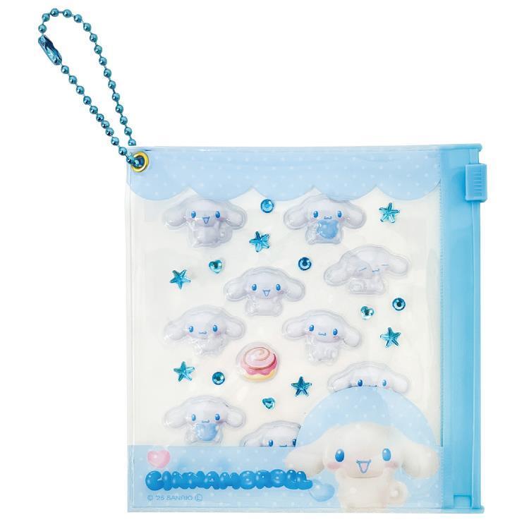 SANRIO | Cinnamoroll Mini Deco Sticker & Slide Case with Ball Chain 105×110×10mm