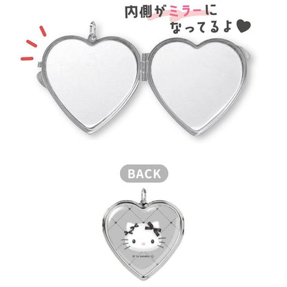 SANRIO | Hello Kitty Heart-Shaped Mirror Keychain 100x60x10mm