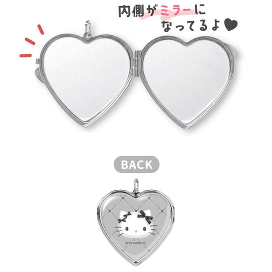 SANRIO | Hello Kitty Heart-Shaped Mirror Keychain 100x60x10mm