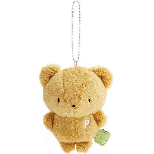 SAN-X | Pinny Mu Retro Brown Bear Keychain Plush Bag Charm Mascot 85×85×60mm (Always Together)