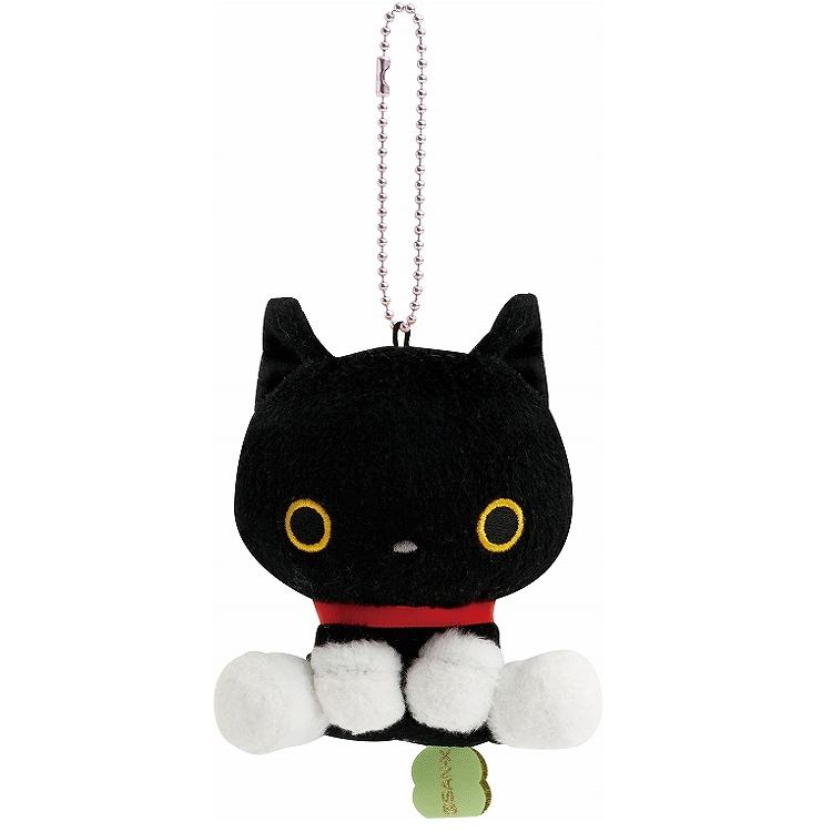 SAN-X | Black Cat Keychain Plush Bag Charm Mascot 85×85×60mm (Always Together)