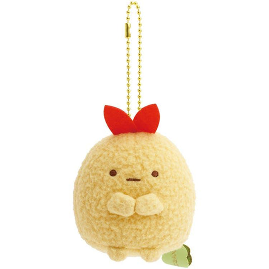 SAN-X | Sumikko Gurashi Ebifurai no Shippo Fried Shrimp Tail Keychain Plush Bag Charm Mascot 85×85×60mm (Always