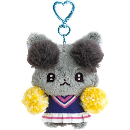 SAN-X | Hanging Plush Mascot Holder Bag Charm Keychain Ramu Black 95×80×40mm (Cheer Cheer Lambs : Let's Go! Shake! Cheer Up!)