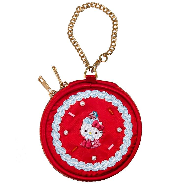 SANRIO | Hello Kitty Heart-Shaped Mini Pouch 100×100×50mm (Y2K Whipped Cream Deco)