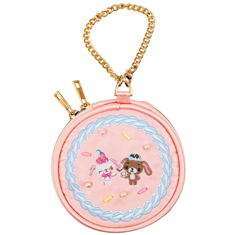 SANRIO | Sugarbunnies Heart-Shaped Mini Pouch 100×100×50mm (Y2K Whipped Cream Deco)