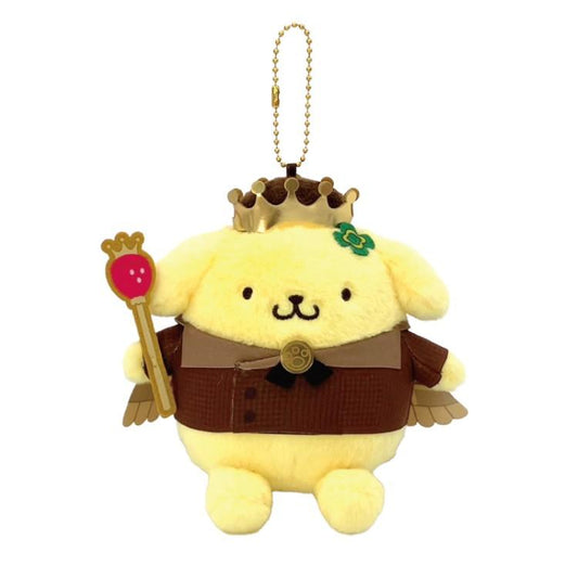 SANRIO | Pompompurin Pom Pom Purin Mascot Holder Bag Charm Plush Keychain 155×75×120mm (Fragaria Memories Knight)