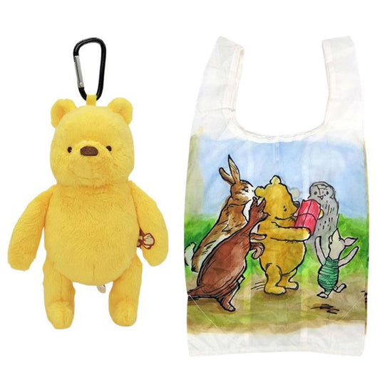 DISNEY | Plush Toy Eco Bag Shopping Bag 270x480x160mm Keychain 130x200x90mm (Bee)