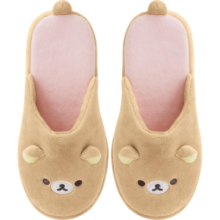 SAN-X | Rilakkuma Plush Slippers With Tail 23-25 cm (Makeup Rilakkuma)