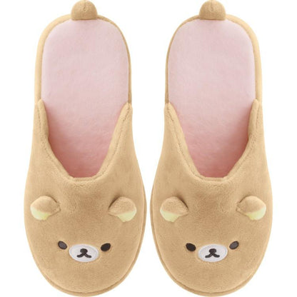 SAN-X | Rilakkuma Plush Slippers With Tail 23-25 cm (Makeup Rilakkuma)