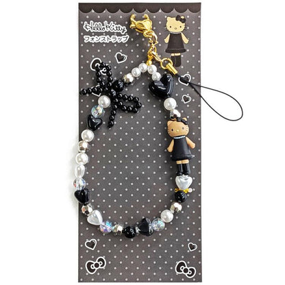 SANRIO | Hello Kitty Style-up Long Legged Phone Strap 124×72×11mm (Black)