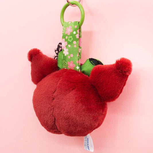 SANRIO | Kuromi Face Tag Mascot Holder Plush Keychain 60x110x90mm (Matcha Kimono)