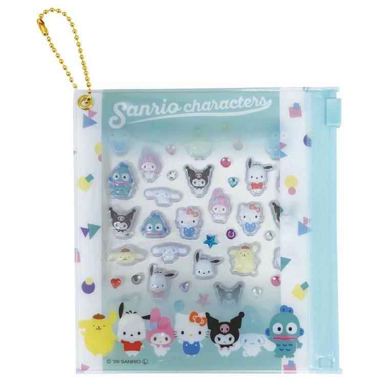 SANRIO | Sanrio Characters Mini Deco Sticker & Slide Case with Ball Chain 105×110×10mm