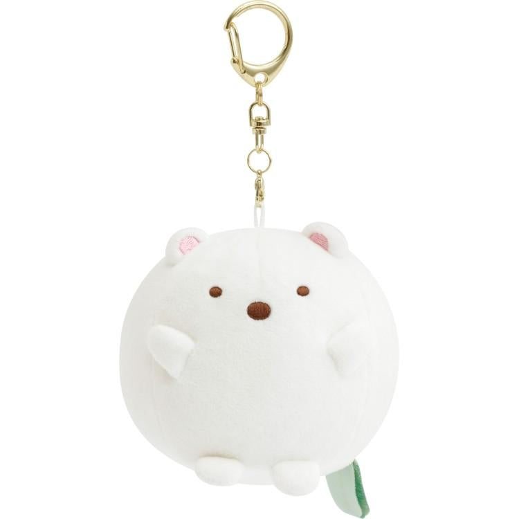 SAN-X | Sumikko Gurashi Shirokuma Plush Keychain Bag Charm 75x80x75mm (Raccoon Tanuki Round Restaurant)