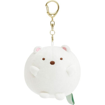 SAN-X | Sumikko Gurashi Shirokuma Plush Keychain Bag Charm 75x80x75mm (Raccoon Tanuki Round Restaurant)