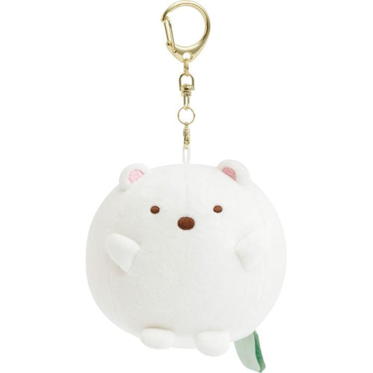 SAN-X | Sumikko Gurashi Shirokuma Plush Keychain Bag Charm 75x80x75mm (Raccoon Tanuki Round Restaurant)