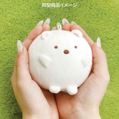 SAN-X | Sumikko Gurashi Shirokuma Plush Keychain Bag Charm 75x80x75mm (Raccoon Tanuki Round Restaurant)