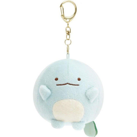 SAN-X | Sumikko Gurashi Tokage Plush Keychain Bag Charm 75x80x75mm (Raccoon Tanuki Round Restaurant)