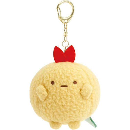 SAN-X | Sumikko Gurashi Ebifurai No Shippo Plush Keychain Bag Charm 75x80x75mm (Raccoon Tanuki Round Restaurant)