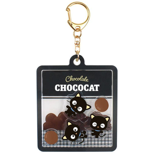 SANRIO | Chococat Shaka Chara Keychain 65x72x7mm (Black)