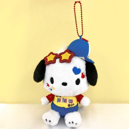 SANRIO | Pochacco Bag Charm Plush Keychain Mascot Holder 160×105×70mm (Y2K)