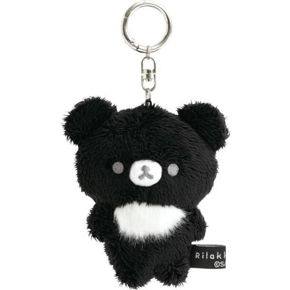 SAN-X | Chairoikoguma Hanging Plush Bag Charm Keychain 100×75×45mm (BASIC RILAKKUMA MONOCHROME)