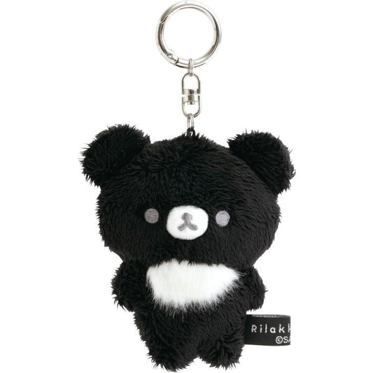 SAN-X | Chairoikoguma Hanging Plush Bag Charm Keychain 100×75×45mm (BASIC RILAKKUMA MONOCHROME)