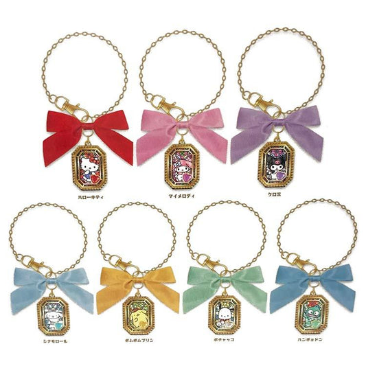 SANRIO | Secret Locket Bag Charm with Mirror Inside Blind Box 33×45×20mm (Big Ribbon)