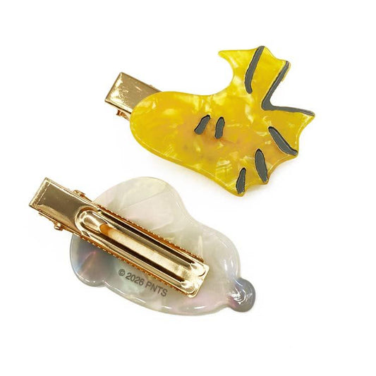Peanuts | Snoopy Shell Holographic Acrylic Hair Clip Set 60×33mm (Snoopy & Woodstock)