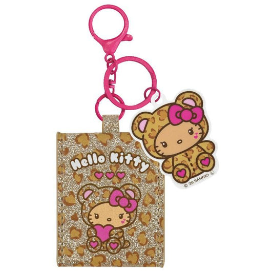 SANRIO | Hello Kitty Folding Mirror Stand Keychain 55×65×5mm (Leopard Bear)