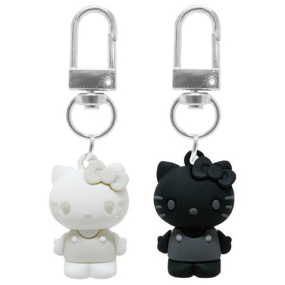 SANRIO | Hello Kitty PVC Pair Keychains set of 2 19x26x16mm (White & Black)