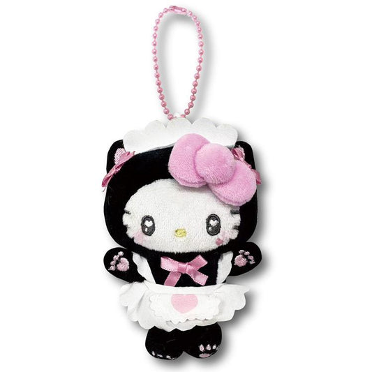 SANRIO | Hello Kitty Petit Mini Mascot Holder Bag Charm Keychain 100mm Approx. (Nekoneko Maid Black)