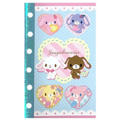 SPINNS x SANRIO | Sugarbunnies 6 Hole Sticker Notebook 125×80×3mm (Patissers Pink)