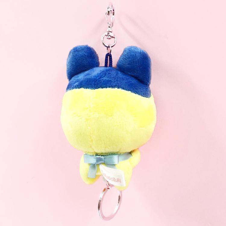 Tamagotchi | Mametchi Plush Mascot Retractable Reel Keychain Bag Charm 107×88×58mm (Love Ribbon)