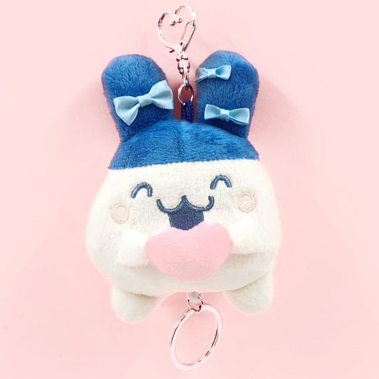 Tamagotchi | Mimitchi Plush Mascot Retractable Reel Keychain Bag Charm 107×88×58mm (Love Ribbon)