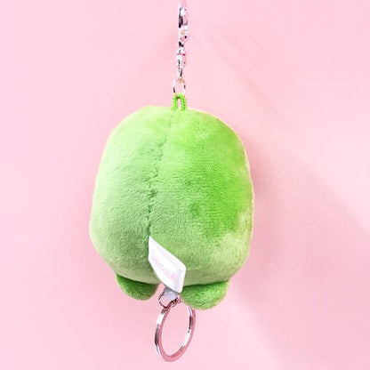 Tamagotchi | Kuchipatchi Plush Mascot Retractable Reel Keychain Bag Charm 107×88×58mm (Love Ribbon)