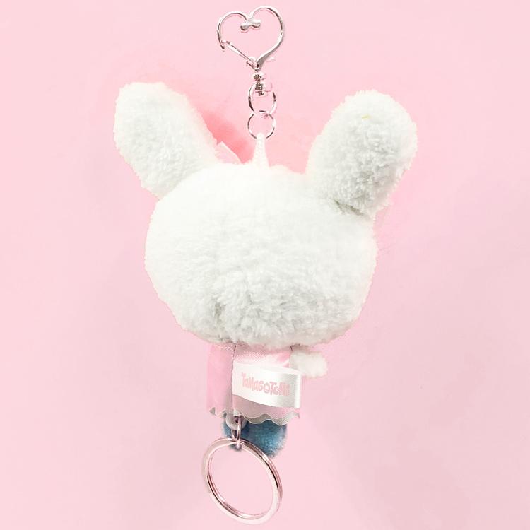 Tamagotchi | Lovelitchi Plush Mascot Retractable Reel Keychain Bag Charm 107×88×58mm (Love Ribbon)