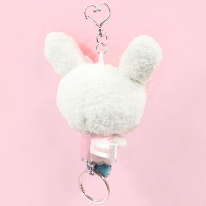 Tamagotchi | Lovelitchi Plush Mascot Retractable Reel Keychain Bag Charm 107×88×58mm (Love Ribbon)