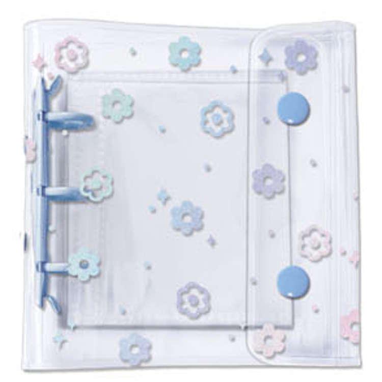 Daisy Glitter Sticker Binder Book Diary Sticker Exchange 130x120x20mm (Blue)