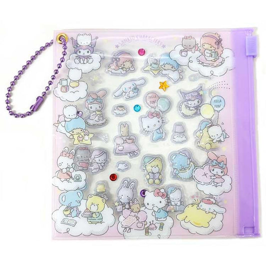 SANRIO | Sanrio Characters Deco Petit Sticker with Clear Case Ball Chain 105×110×10mm (3D)